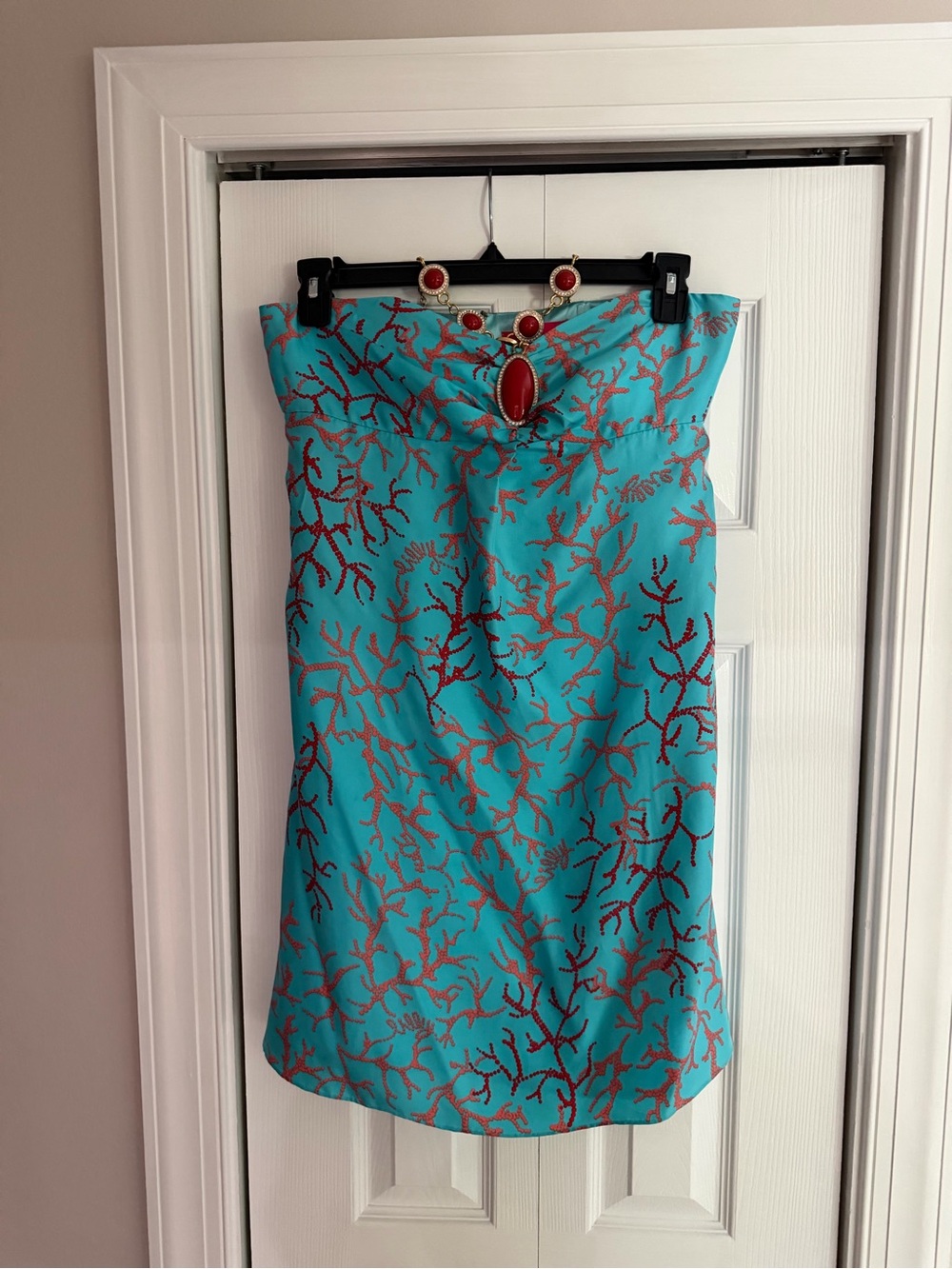 Lilly Pulitzer Turquoise with Coral Accents Dress